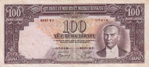 Turkey, 100 Lira, 1938, ... 