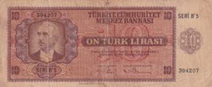 Turkey, 10 Lira, 1942, ... 