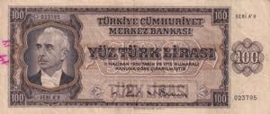 Turkey, 100 Lira, 1942, ... 