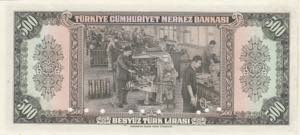 Turkey, 500 Lira, 1946, AUNC, p145s, SPECIMEN