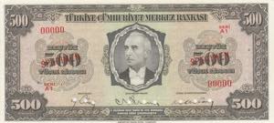 Turkey, 500 Lira, 1946, ... 
