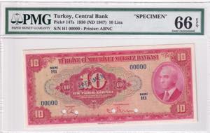 Turkey, 10 Lira, 1930, ... 