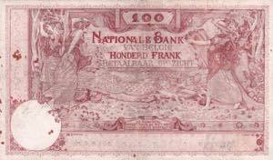 Belgium, 100 Francs, 1910, FINE, p71