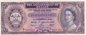 Belize, 2 Dollars, 1976, ... 