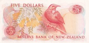 New Zealand, 5 Dollars, 1981, XF, p171ar, ... 