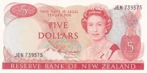New Zealand, 5 Dollars, ... 