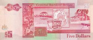 Belize, 5 Dollars, 1996, UNC, p58