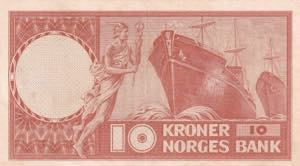 Norway, 10 Kroner, 1959, AUNC, p31c