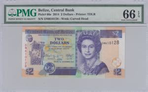Belize, 2 Dollars, 2014, ... 