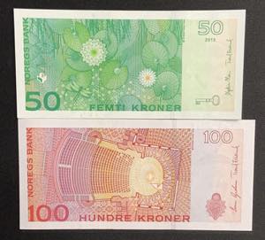 Norway, 50-100 Kroner, 2010/2015, UNC, p46; ... 