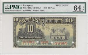 Paraguay, 10 Pesos, ... 