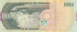 Paraguay, 100.000 Guaranies, 2015, UNC, p240