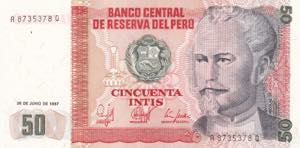 Peru, 50 Intis, 1987, ... 