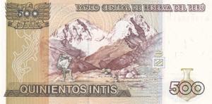 Peru, 500 Intis, 1987, UNC, p134b, Full Radar