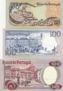 Portugal, 50-100-500 Escudos, 1968/1984, ... 