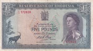 Rhodesia, 5 Pounds, ... 