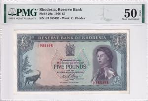 Rhodesia, 5 Pounds, ... 
