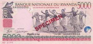 Rwanda, 5.000 Francs, ... 