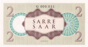 Saar, 2 Francs, 2015, UNC, TEST NOTE