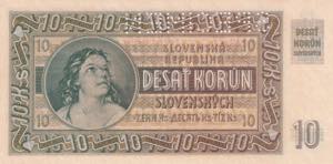 Slovakia, 10 Korun, 1939, UNC, p4s, SPECIMEN