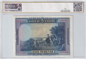 Spain, 100 Pesetas, 1928, AUNC, p76a