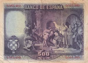 Spain, 500 Pesetas, 1928, VF(+), p77