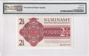 Suriname, 2 1/2 Gulden, 1967, UNC, p117b