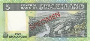 Swaziland, 5 Emalangeni, 1982/1984, UNC, ... 