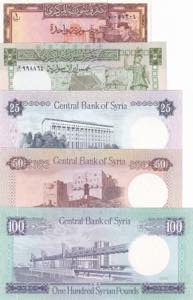 Syria, 1-5-25-50-100 Pounds, 1978/1991, ... 