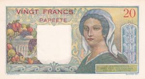 Tahiti, 20 Francs, 1954/1958, UNC, p21b
