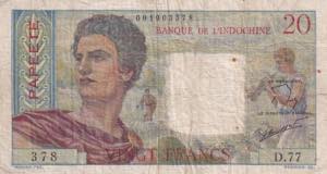 Tahiti, 20 Francs, ... 