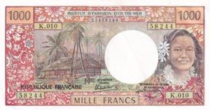 Tahiti, 1.000 Francs, ... 