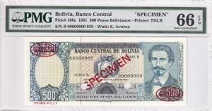 Bolivia, 500 Pesos ... 