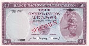 Timor, 50 Escudos, 1967, ... 