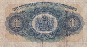 Trinidad & Tobago, 1 Dollar, 1939, FINE, p5b