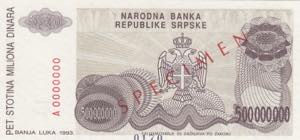 Bosnia - Herzegovina, 500.000.000 Dinara, ... 