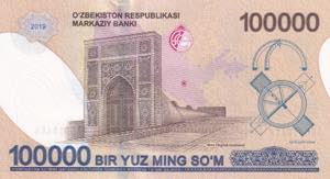 Uzbekistan, 100.000 Sum, 2019, UNC, p86a