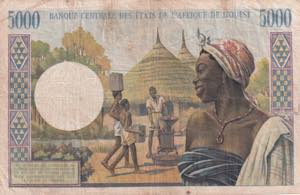 West African States, 5.000 Francs, ... 