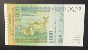 West African States, 5.000 Francs, 2021, ... 