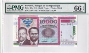 Burundi, 10.000 Francs, ... 