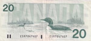 Canada, 20 Dollars, 1991, XF, p97b