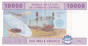 Central African States, 10.000 Francs, 2002, ... 