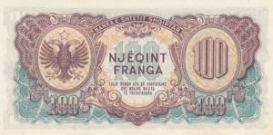Albania, 100 Francs, 1945, UNC, p17