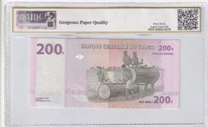 Congo Democratic Republic, 200 Francs, 2007, ... 