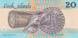 Cook Islands, 20 Dollars, 1987, UNC, p5s, ... 