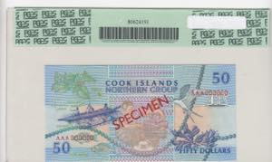 Cook Islands, 50 Dollars, 1992, UNC, p10s, ... 