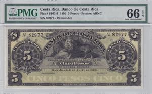 Costa Rica, 5 Pesos, ... 