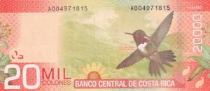Costa Rica, 20.000 Colones, 2009, UNC, p278a