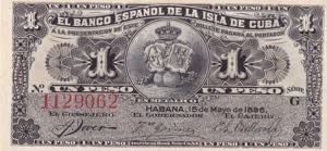 Cuba, 1 Peso, 1896, UNC, ... 