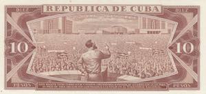 Cuba, 10 Pesos, 1964, UNC, p96bs, SPECIMEN